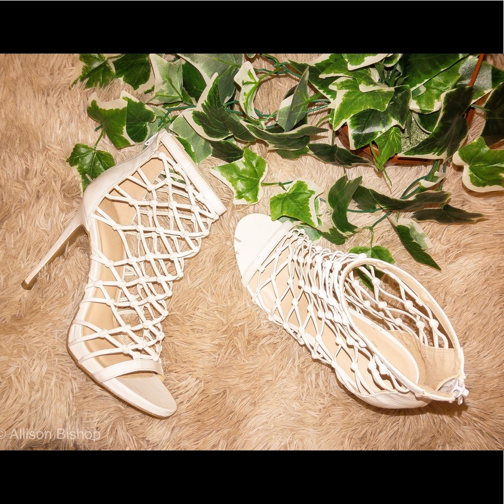 ✨White Stilettos | Leather Knotted